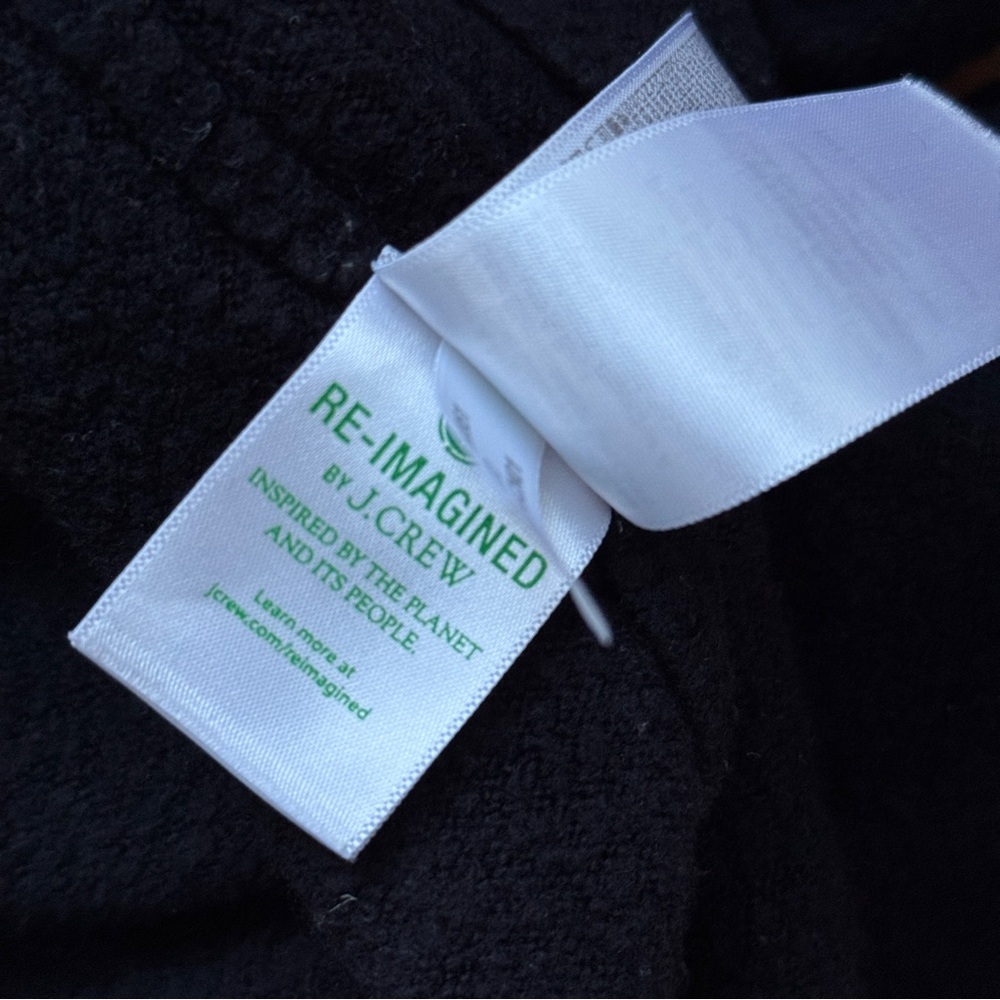 JCREW REIMAGINED | BLACK CLASSIC CREW NECK SOFT COZY EVERYDAY ESSENTIALS SWEATER - Picture 5 of 6